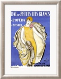 Ball im Kleid und mit weißer Stola Gerahmter Giclée-Druck von Marcel Vertes