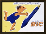 La Pointe Bic Estampe encadrée par Raymond Savignac