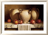 Urns with Persimmons and Pomegranates Art par Loran Speck
