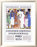 Exposition Coloniale, Paris 1931 Estampe encadrée par Jacques de la Neziere