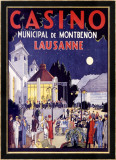 Casino Lausanne Framed Giclee Print by Jacomo 
