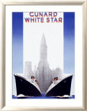 Cunard Line, White Star Framed Giclee Print by A. Roquin