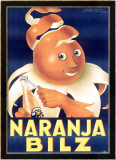 Orangenlimonade von Bilz Gerahmter Giclée-Druck von Achille Luciano Mauzan
