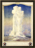 Northern Pacific Railroad, Yellowstone Innrammet Giclee-trykk av Edward Brener Northern Pacific Railroad, Yellowstone Innrammet Giclee-trykk av Edward Brener