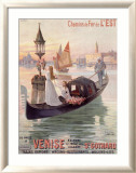 Venice, Italy, Gondola Estampe encadrée par Hugo D'Alesi