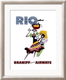 Braniff International Airways, Rio Lámina giclée enmarcada Braniff International Airways, Rio Lámina giclée enmarcada