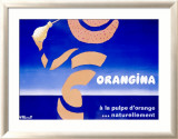 Orangina, Pulpe Lámina giclée enmarcada por Bernard Villemot