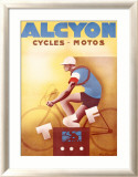 Alcyon Cycles-Motos Estampe encadrée