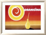 Orangina Soda Lámina giclée enmarcada