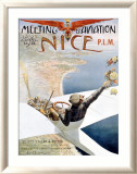 Meeting Aviation Innrammet Giclee-trykk av Charles Leonce Brosse