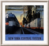 New York Central System, Along the Water Level Route Lámina giclée enmarcada por Leslie Ragan