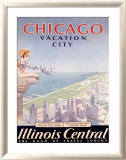 Chicago Illinois Central Tour Lámina giclée enmarcada