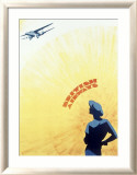 British Airways Sunburst Poster Lámina giclée enmarcada