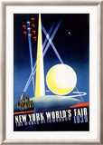 New York World's Fair, World of Tomorrow Innrammet Giclee-trykk av Joseph Binder