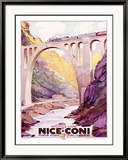 Nice, Coni Railway Train Framed Giclee Print by Adolphe Cossard