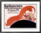 Karikaturisten Ball Framed Giclee Print by Klinger 