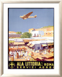 Ala Littoria, 1939 Lámina giclée enmarcada por Mariano Bertuchi Ala Littoria, 1939 Lámina giclée enmarcada por Mariano Bertuchi