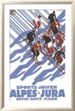 Sports D'Hiver Lámina enmarcada de edición limitada por Eric De Coulon