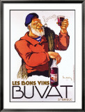 Les Bons Vins Buvat Estampe encadrée par Leon Dupin
