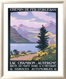 Lac Chambon, Auvergne Estampe encadrée par Constant Leon Duval