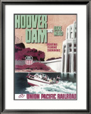 Union Pacific, Hoover Dam and Lake Mead Lámina giclée enmarcada Union Pacific, Hoover Dam and Lake Mead Lámina giclée enmarcada
