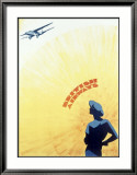 British Airways Sunburst Poster Lámina giclée enmarcada