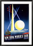New York World's Fair, World of Tomorrow Innrammet Giclee-trykk av Joseph Binder