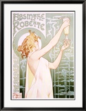 Absinthe Robette Estampe encadrée par Privat Livemont