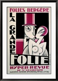 Folies-Bergere, La Grande Folie Indrammet giclee-tryk af Pico