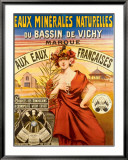 Eaux Minerales Naturelles Lámina giclée enmarcada