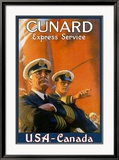 Cunard Line, Express Service Gerahmter Giclée-Druck
