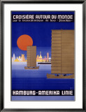Hamburg America Orient Oceanline Poster Lámina giclée enmarcada Hamburg America Orient Oceanline Poster Lámina giclée enmarcada