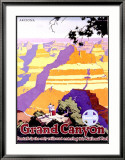 Santa Fe Railroad Grand Canyon Poster Lámina giclée enmarcada Santa Fe Railroad Grand Canyon Poster Lámina giclée enmarcada