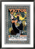 Bicyclettes Victor Estampe encadrée par William H. Bradley