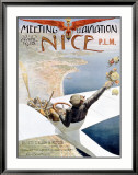 Meeting d'aviation Estampe encadrée par Charles Leonce Brosse