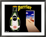 Perrier Advertisement Lámina giclée enmarcada