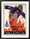 Festividad de las Fallas de Valencia Lámina giclée enmarcada por Arturo Ballester