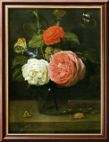 Bouquet de Roses avec Papaillons et Insectes Kunstdrucke von Jacob Fopsen Van Es