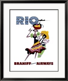 Braniff International Airways, Rio Lámina giclée enmarcada Braniff International Airways, Rio Lámina giclée enmarcada