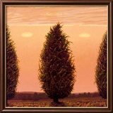 Three Trees, Two Clouds Plakater av John Beerman Three Trees, Two Clouds Plakater av John Beerman