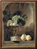 Grapes, Peaches And Quinches In A Niche, 1883 Affiches par Frans Snyders