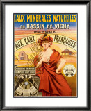 Eaux Minerales Naturelles Lámina giclée enmarcada