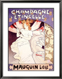 Champagne l'Etincelle Innrammet Giclee-trykk av Emile Berchmans Champagne l'Etincelle Innrammet Giclee-trykk av Emile Berchmans