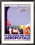 La Fleche d'Argent, Aeropostale Lámina giclée enmarcada
