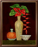 Red Anthuriums Pósters por Misa Eva