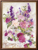 Peonías y delphinium Láminas por Janet Walsh