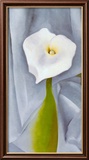 Calla Lilly On Grey Posters by Georgia O'Keeffe