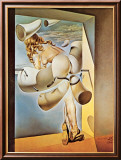 Joven virgen autosodomizada por su propia castidad Lámina por Salvador Dalí