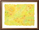 Shining Flower Garden on Yellow Japanese Paper Lámina giclée enmarcada por Miyuki Hasekura Shining Flower Garden on Yellow Japanese Paper Lámina giclée enmarcada por Miyuki Hasekura