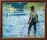 Pêche au saumon, 1927 Art par Frank Weston Benson